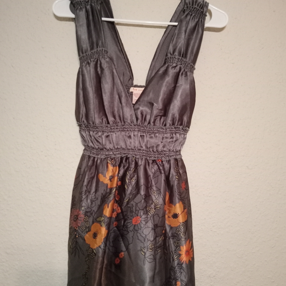 Fire Los Angeles Grey Floral Top